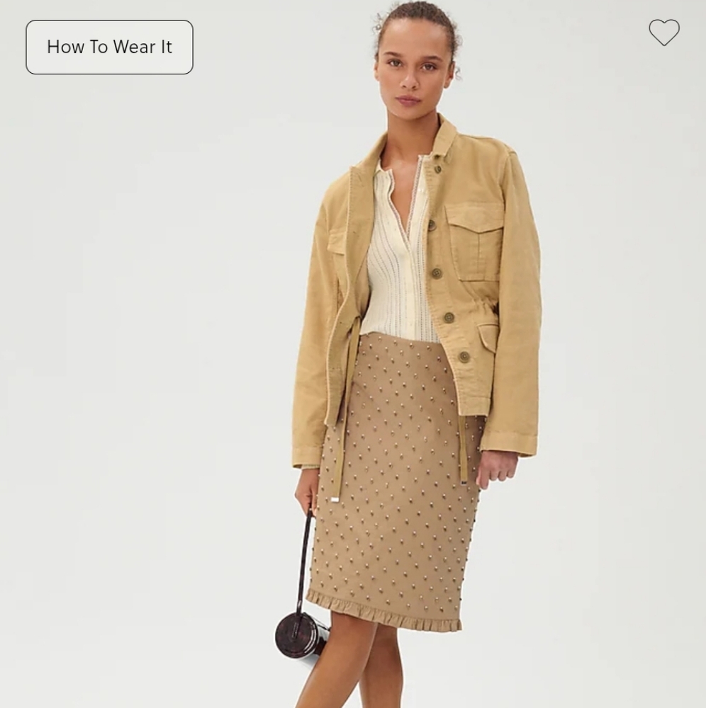 J Crew Utility chore jacket in brushed chino CN062 Size 12 NWT